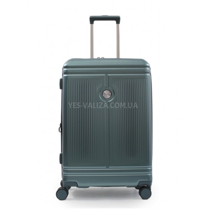 Валіза середня М полікарбонат зелена 65х44х25+5/82л/3.65кг/Airtex 649, фото 2