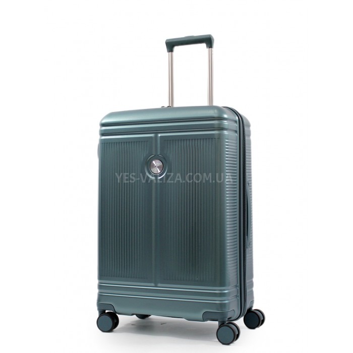 Валіза середня М полікарбонат зелена 65х44х25+5/82л/3.65кг/Airtex 649, фото 1