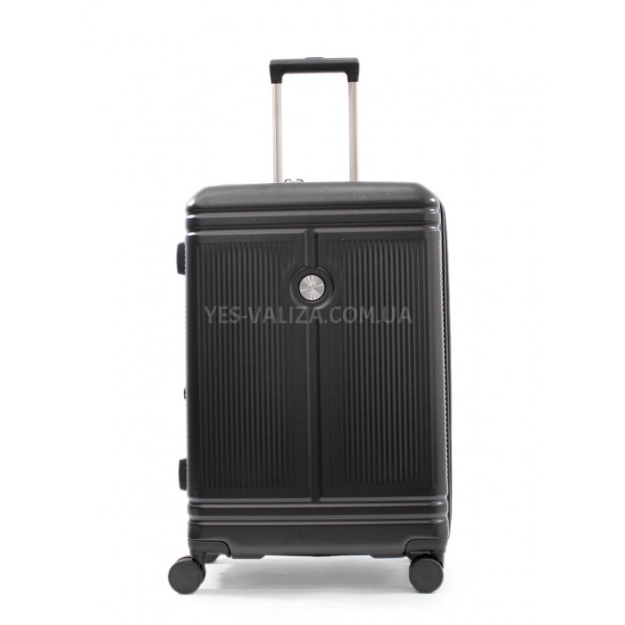 Чемодан малый S поликарбонат чёрный 55x35x20+5см/48л/2.8кг/Airtex 649, фото 2