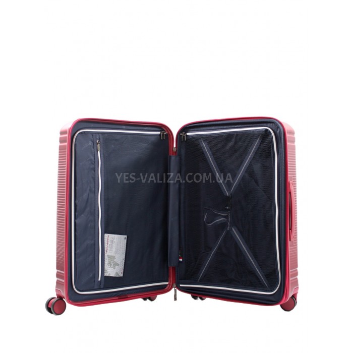 Чемодан малый S поликарбонат красный 55x35x20+5см/48л/2.8кг/Airtex 649, фото 9