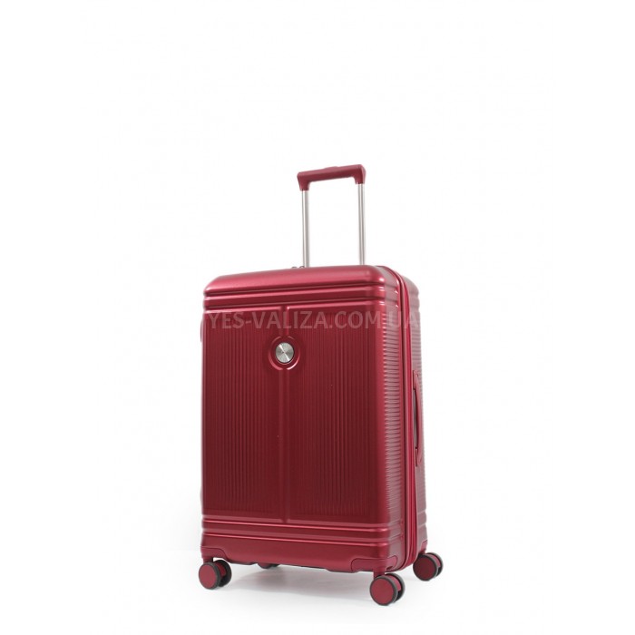 Чемодан малый S поликарбонат красный 55x35x20+5см/48л/2.8кг/Airtex 649, фото 1