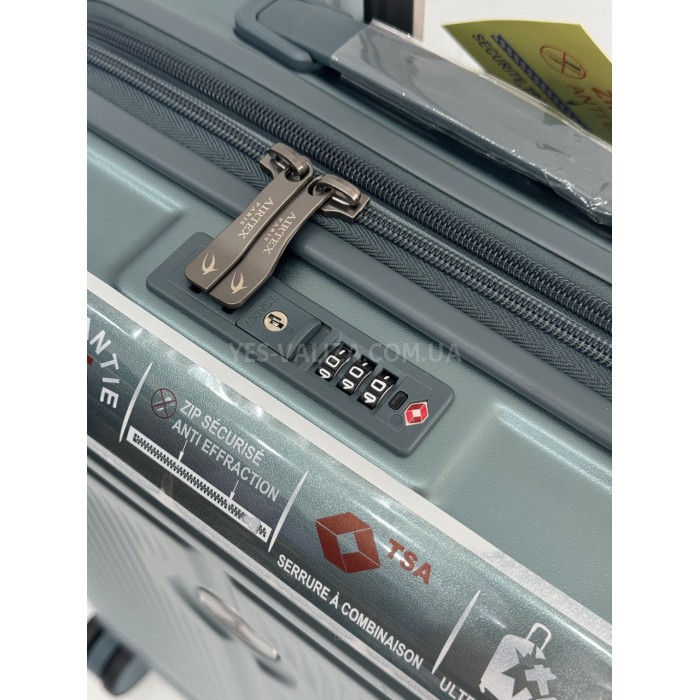 Чемодан малый S поликарбонат зелёный 55x35x20+5см/48л/2.8кг/Airtex 649, фото 8