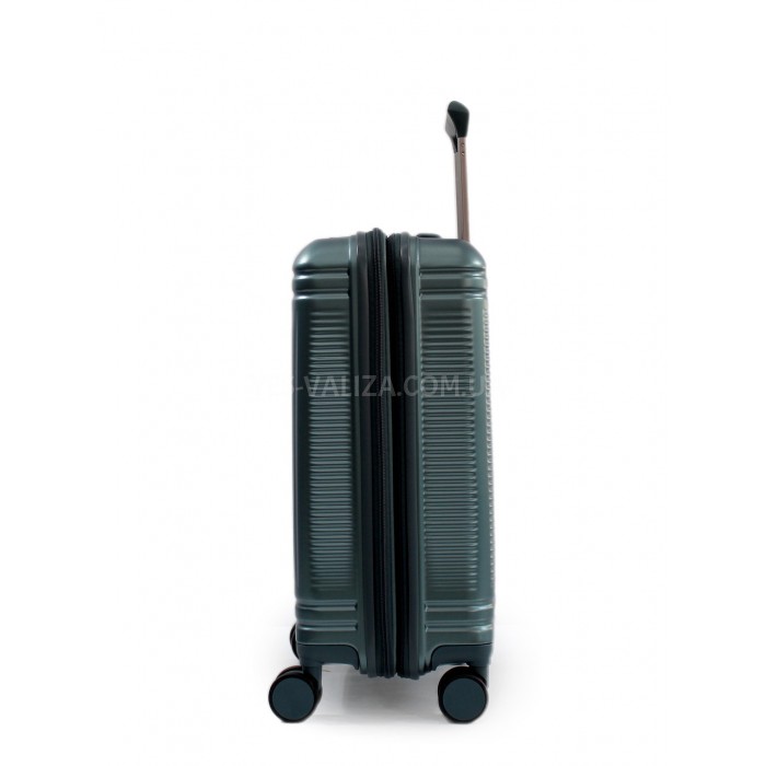 Чемодан малый S поликарбонат зелёный 55x35x20+5см/48л/2.8кг/Airtex 649, фото 4