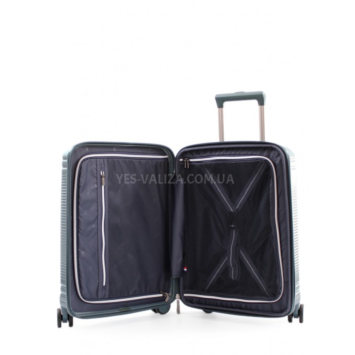 Чемодан малый S поликарбонат зелёный 55x35x20+5см/48л/2.8кг/Airtex 649, фото 9