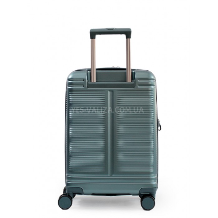 Чемодан малый S поликарбонат зелёный 55x35x20+5см/48л/2.8кг/Airtex 649, фото 3