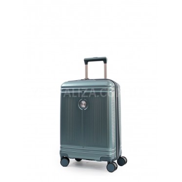 Чемодан малый S поликарбонат зелёный 55x35x20+5см/48л/2.8кг/Airtex 649