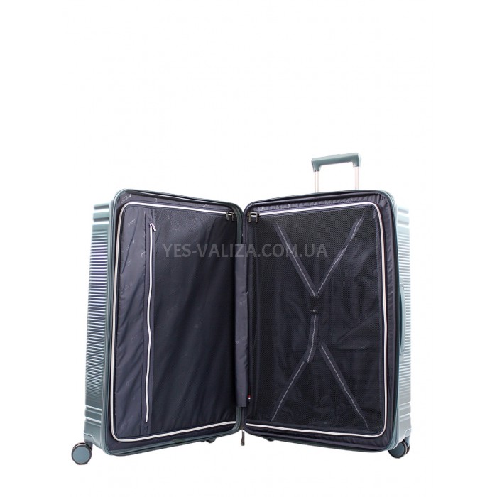 Набор чемоданов Франция (L M S-3шт) поликарбонат зелёный/Airtex 649, фото 9