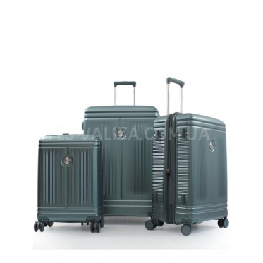Набір валіз Франція (L M S-3шт) полікарбонат зелений/Airtex 649