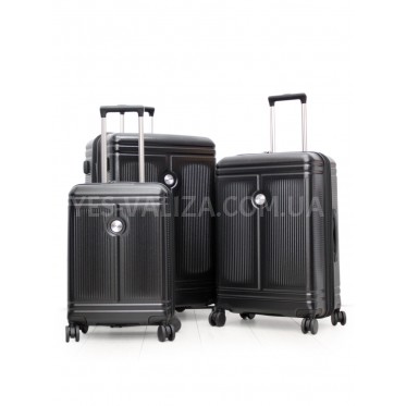 Набір валіз Франція (L M S-3шт) полікарбонат чорна/Airtex 649
