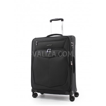 Чемодан средний M ткань чёрный 66х42х25(+5)см/59л/3кг/Airtex 6903