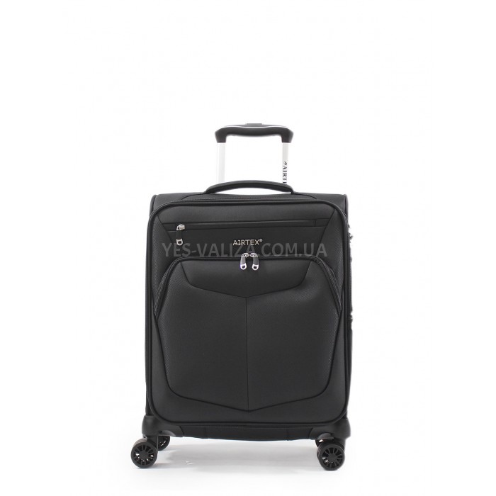 Чемодан ручная кладь S ткань чёрный 55х40х20+5см/43л/2.3кг/Airtex 6903, фото 2
