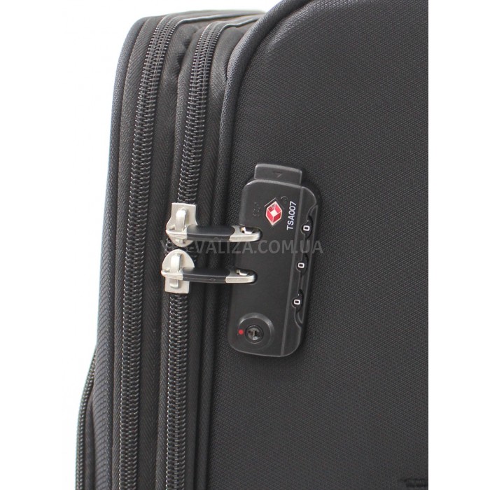 Чемодан ручная кладь S ткань чёрный 55х40х20+5см/43л/2.3кг/Airtex 6903, фото 8