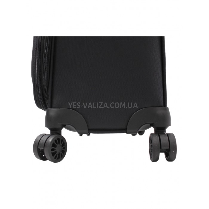 Валіза ручна поклажа S тканина чорна 55х40х20+5см/43л/2.3кг/Airtex 6903, фото 9