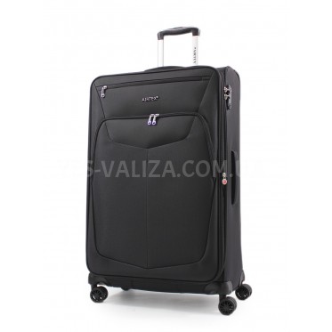 Чемодан большой L ткань чёрный 79х48х32(+5)см/111л/3кг/Airtex 6903