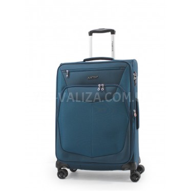 Чемодан средний M ткань синий 66х44х29(+5)см/77л/2.7кг/Airtex 6903
