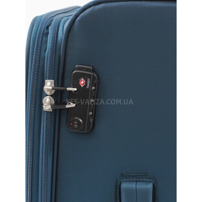 Чемодан большой L ткань синий 79х48х32(+5)см/111л/3кг/Airtex 6903, фото 8