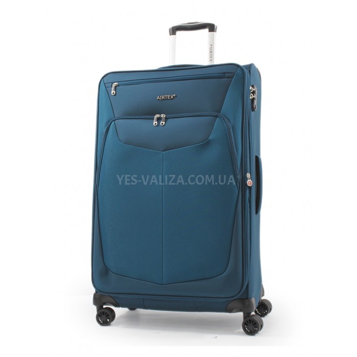 Чемодан большой L ткань синий 79х48х32(+5)см/111л/3кг/Airtex 6903, фото 1