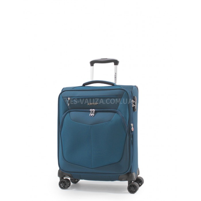 Чемодан ручная кладь S ткань синий 55х40х20+5см/43л/2.3кг/Airtex 6903, фото 1