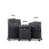 Набір валіз Франція (L M S-3шт) тканина чорний/Airtex 6903, фото 11