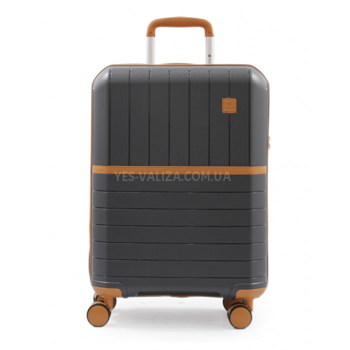 Валіза мала S поліпропілен сіра 55х38х22см/40л/2.6кг/Snowball 49403, фото 2