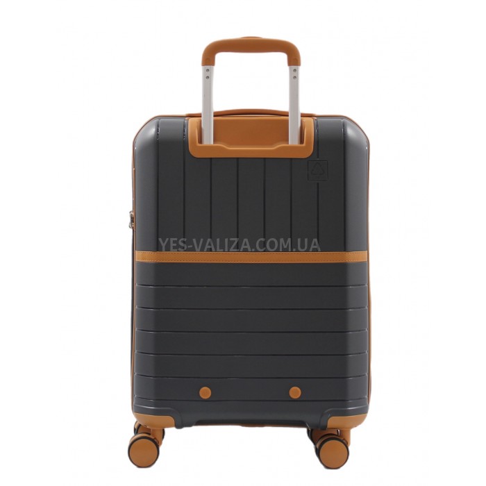 Чемодан малый S полипропилен серый 55х38х22см/40л/2.6кг/Snowball 49403, фото 3