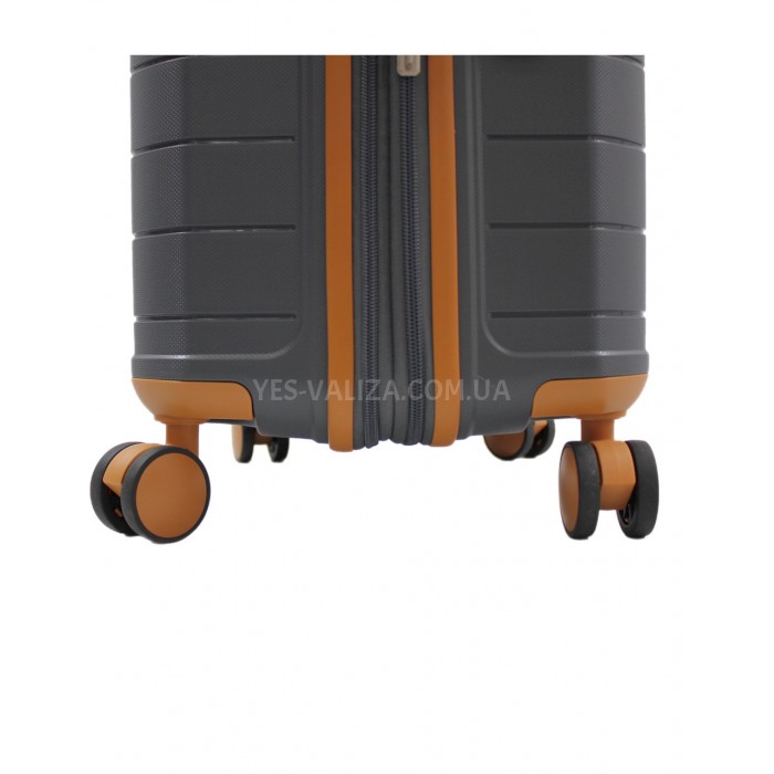 Чемодан малый S полипропилен серый 55х38х22см/40л/2.6кг/Snowball 49403, фото 9