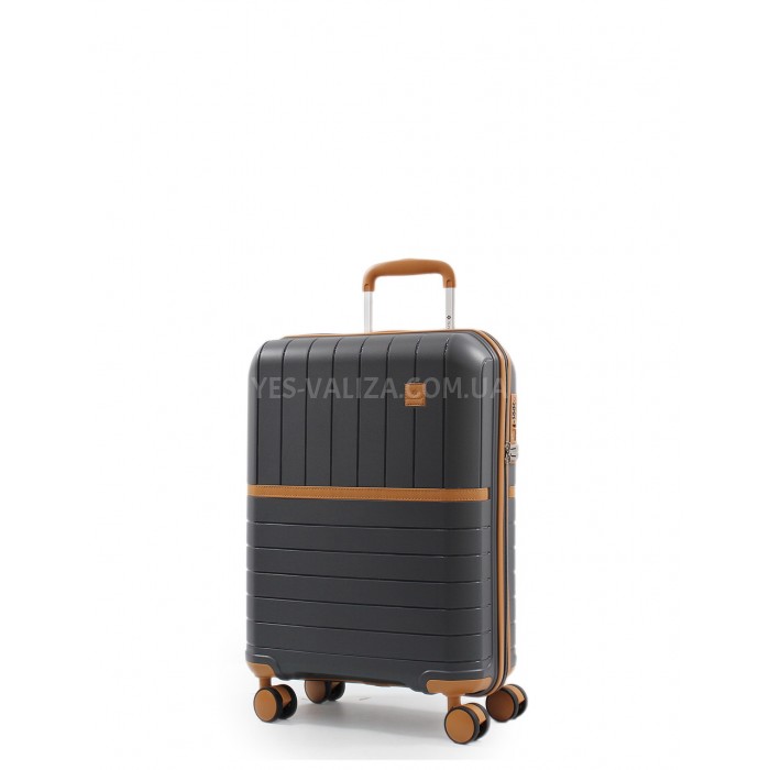 Валіза мала S поліпропілен сіра 55х38х22см/40л/2.6кг/Snowball 49403, фото 1