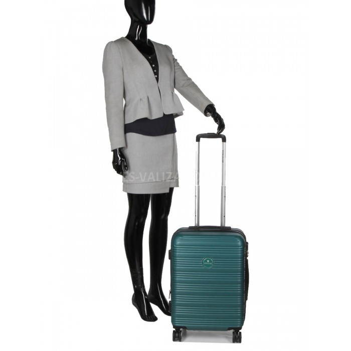 Чемодан Франция малый S зелёный 55х40х25(+5)см/50л/2.9кг/Worldline 805, фото 13