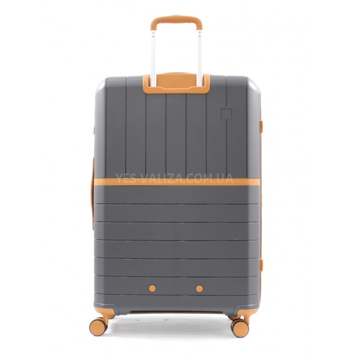 Чемодан большой L полипропилен серый 78x52x31(+5)см/131л/4.7кг/Snowbal, фото 3