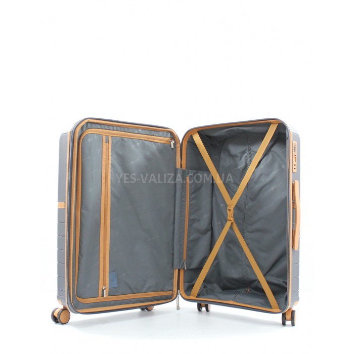 Валіза середня M поліпропілен сіра 67x45x26+5/82л/3.8кг/Snowball 49403, фото 7