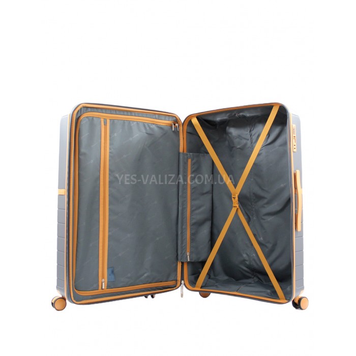 Набор чемоданов Франция (L M S-3шт) полипропилен серый/Snowball 49403, фото 8