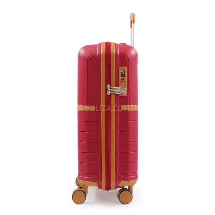 Чемодан малый S полипропилен красный 55х38х22/40л/2.6кг/Snowball 49403, фото 4