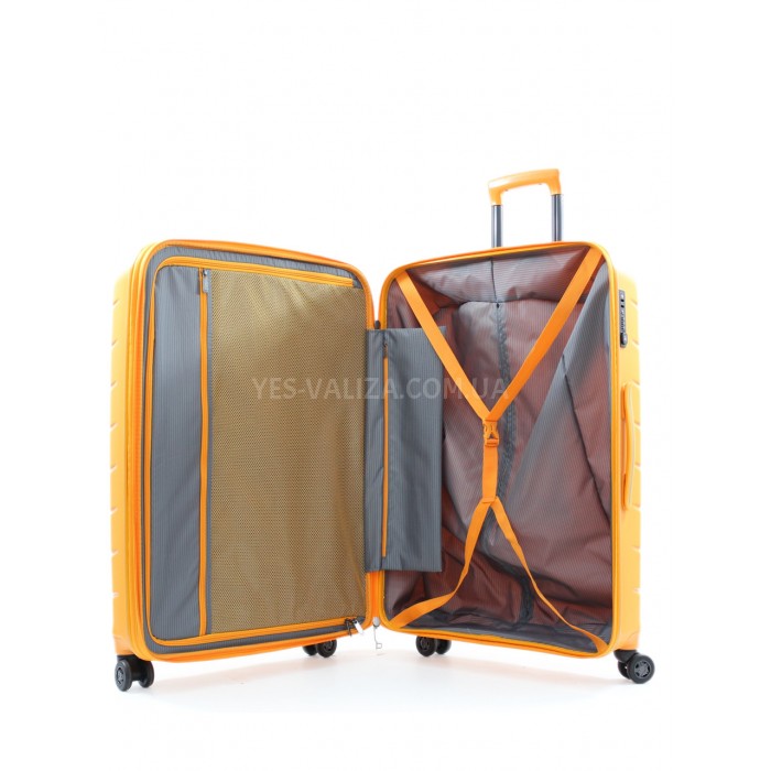 Валіза велика L поліпропілен оранж 77х52х31+5/128л/5кг/Snowball 61303, фото 6