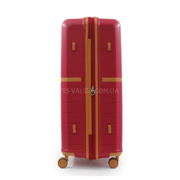 Чемодан большой L полипропилен красный 78x52x31+5см/131л/4.7кг/Snowbal, фото 4