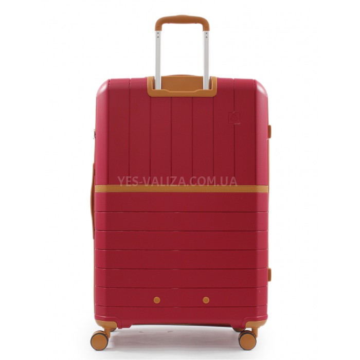 Чемодан большой L полипропилен красный 78x52x31+5см/131л/4.7кг/Snowbal, фото 2