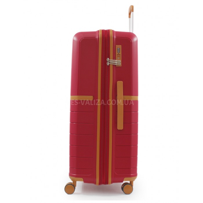 Чемодан большой L полипропилен красный 78x52x31+5см/131л/4.7кг/Snowbal, фото 3