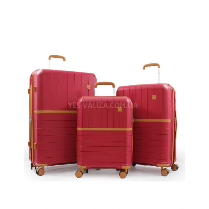 Валіза велика L поліпропілен червона 78x52x31+5см/131л/4.7кг/Snowball, фото 10