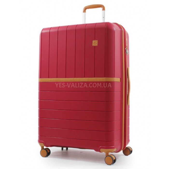 Чемодан большой L полипропилен красный 78x52x31+5см/131л/4.7кг/Snowbal, фото 1