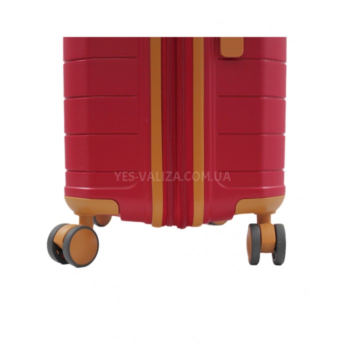Валіза середня M поліпропілен червона 67x45x26+5см/82л/3.8кг/Snowball, фото 9