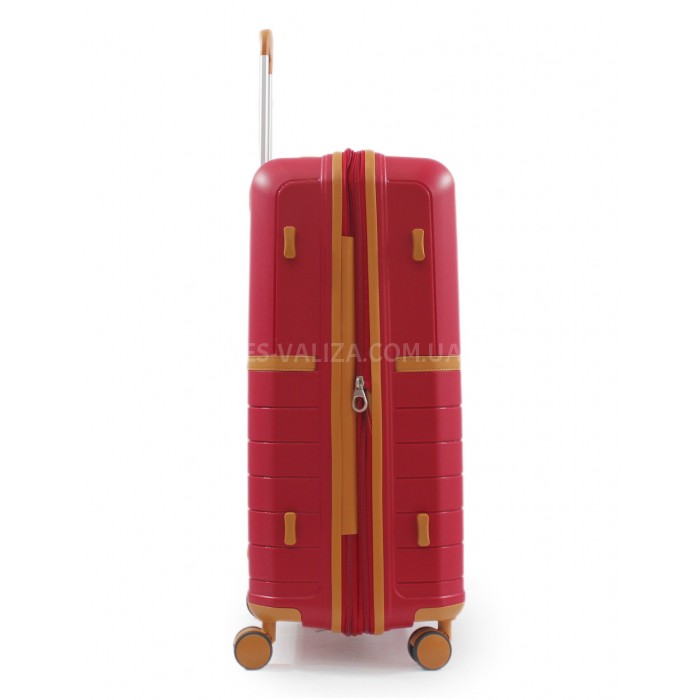 Чемодан средний M полипропилен красный 67x45x26+5см/82л/3.8кг/Snowball, фото 5