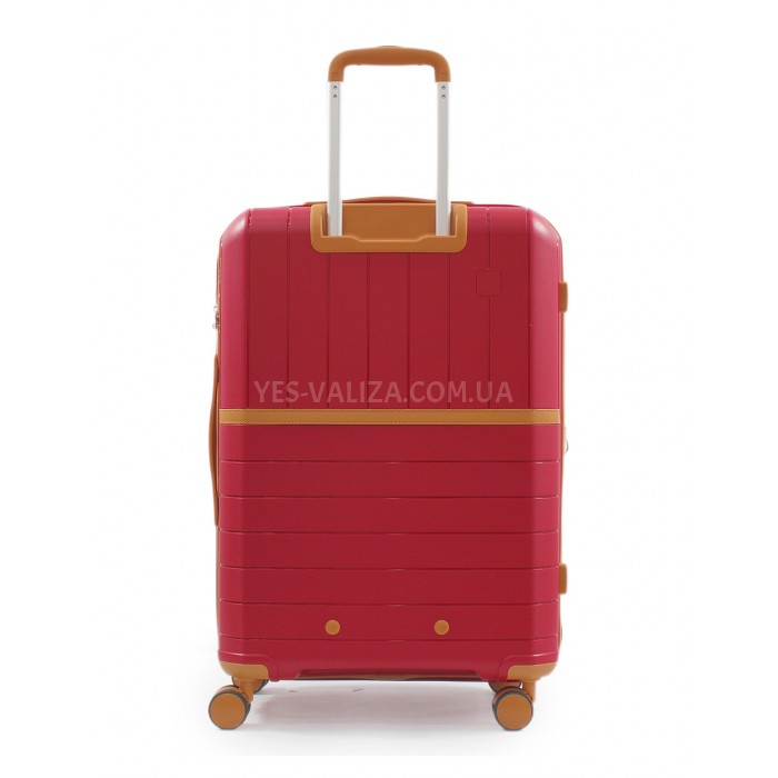 Чемодан средний M полипропилен красный 67x45x26+5см/82л/3.8кг/Snowball, фото 2