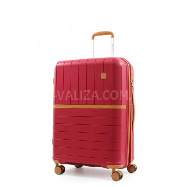 Валіза середня M поліпропілен червона 67x45x26+5см/82л/3.8кг/Snowball