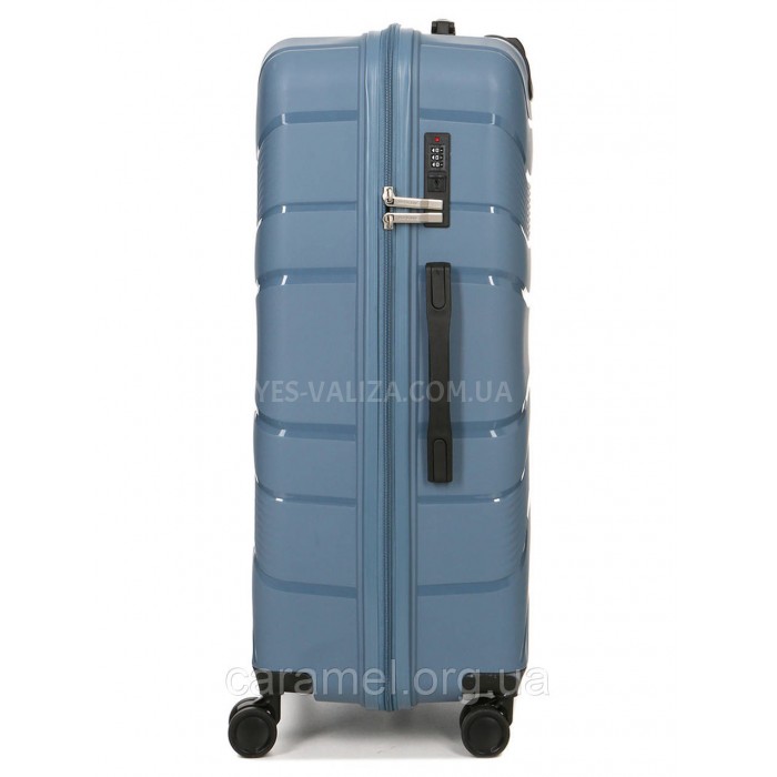 Валіза велика L поліпропілен синя 74х49х29см/95л/3.9кг/Worldline 288, фото 4