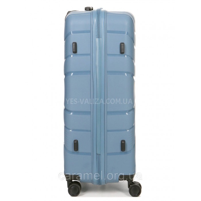 Валіза середня М поліпропілен синя 65х43х25см/63л/3.1кг/Worldline 288, фото 5