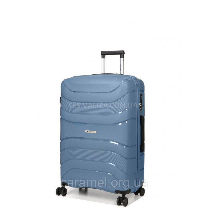 Чемодан средний М полипропилен синий 65х43х25/63л/3.1кг/Worldline 288, фото 2