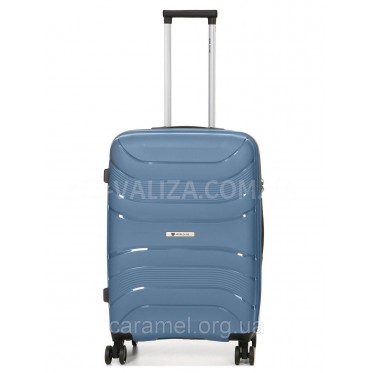 Чемодан средний М полипропилен синий 65х43х25/63л/3.1кг/Worldline 288