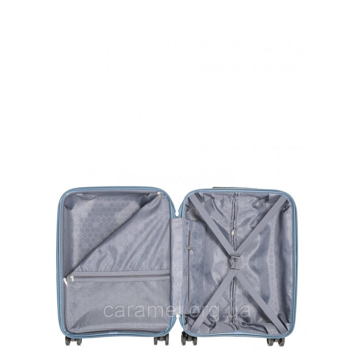 Чемодан малый S полипропилен синий 54x38x22см/40л/2.6кг/Worldline 288, фото 9