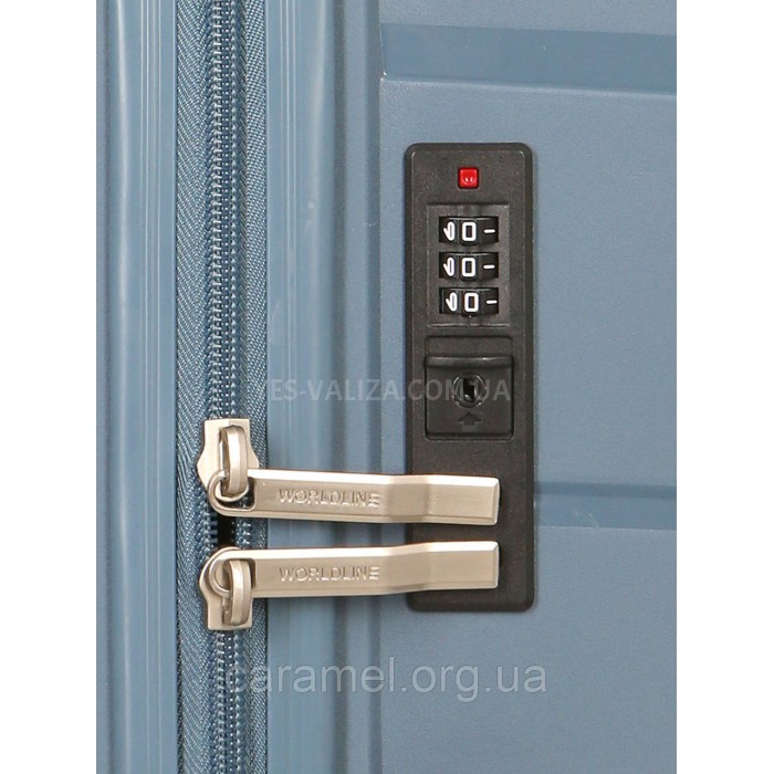 Чемодан малый S полипропилен синий 54x38x22см/40л/2.6кг/Worldline 288, фото 8
