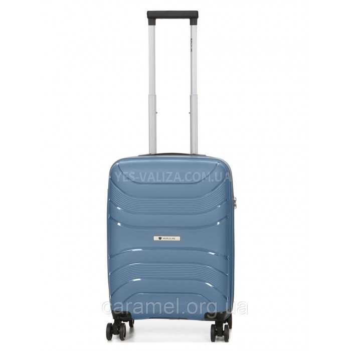 Валіза мала S поліпропілен синя 54x38x22см/40л/2.6кг/Worldline 288, фото 1
