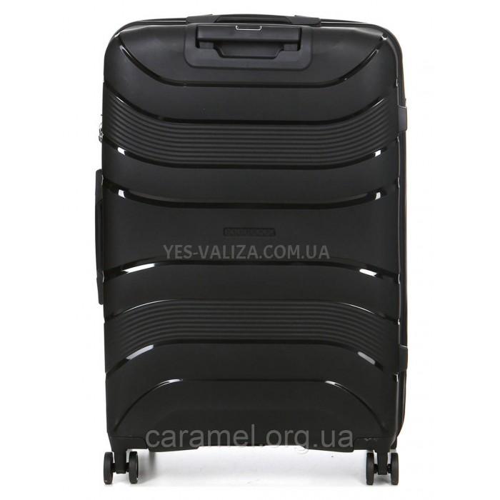 Чемодан большой L полипропилен чёрный 74х49х29/95л/3.9кг/Worldline 288, фото 3